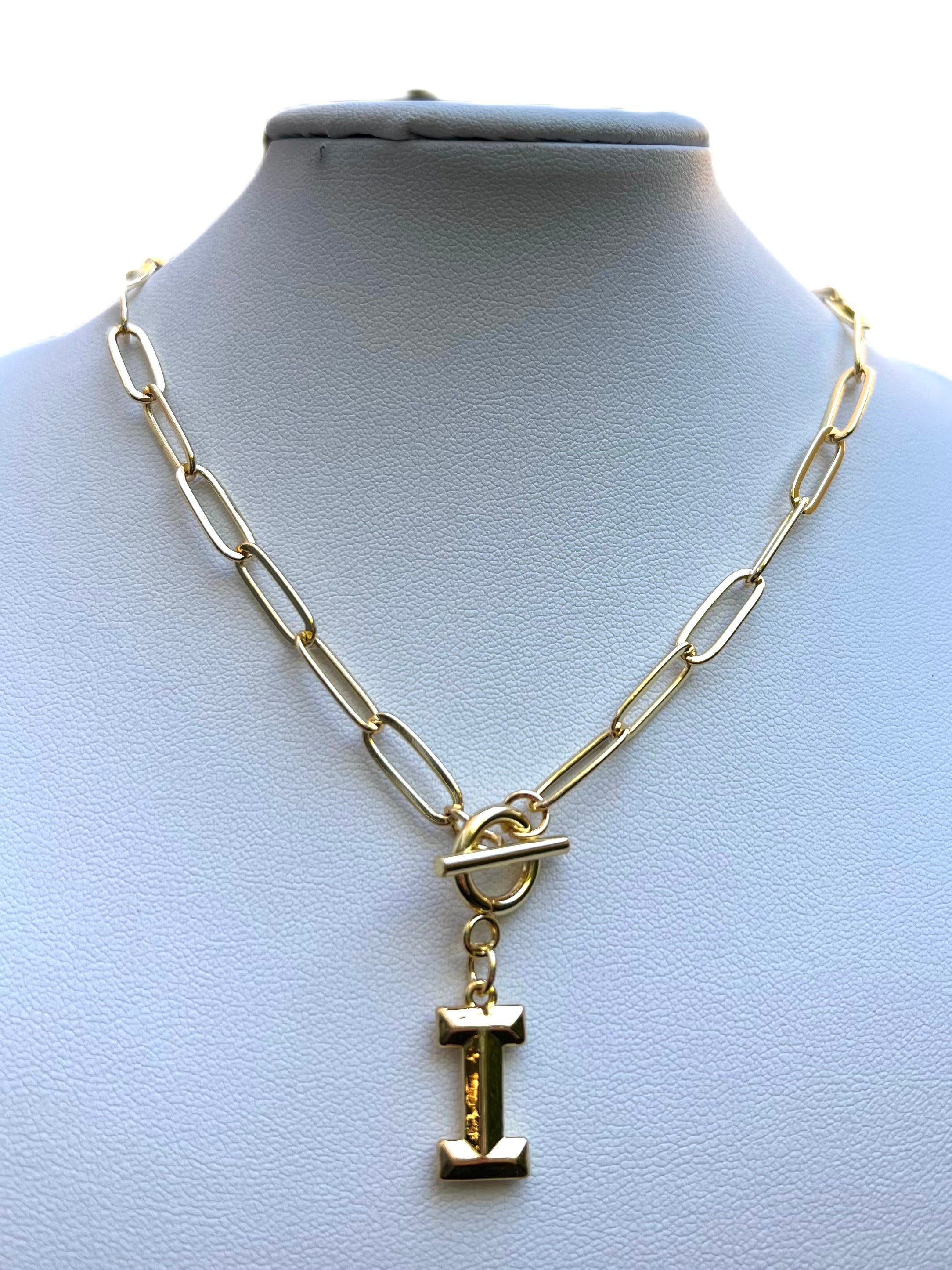 Thick Letter Necklace