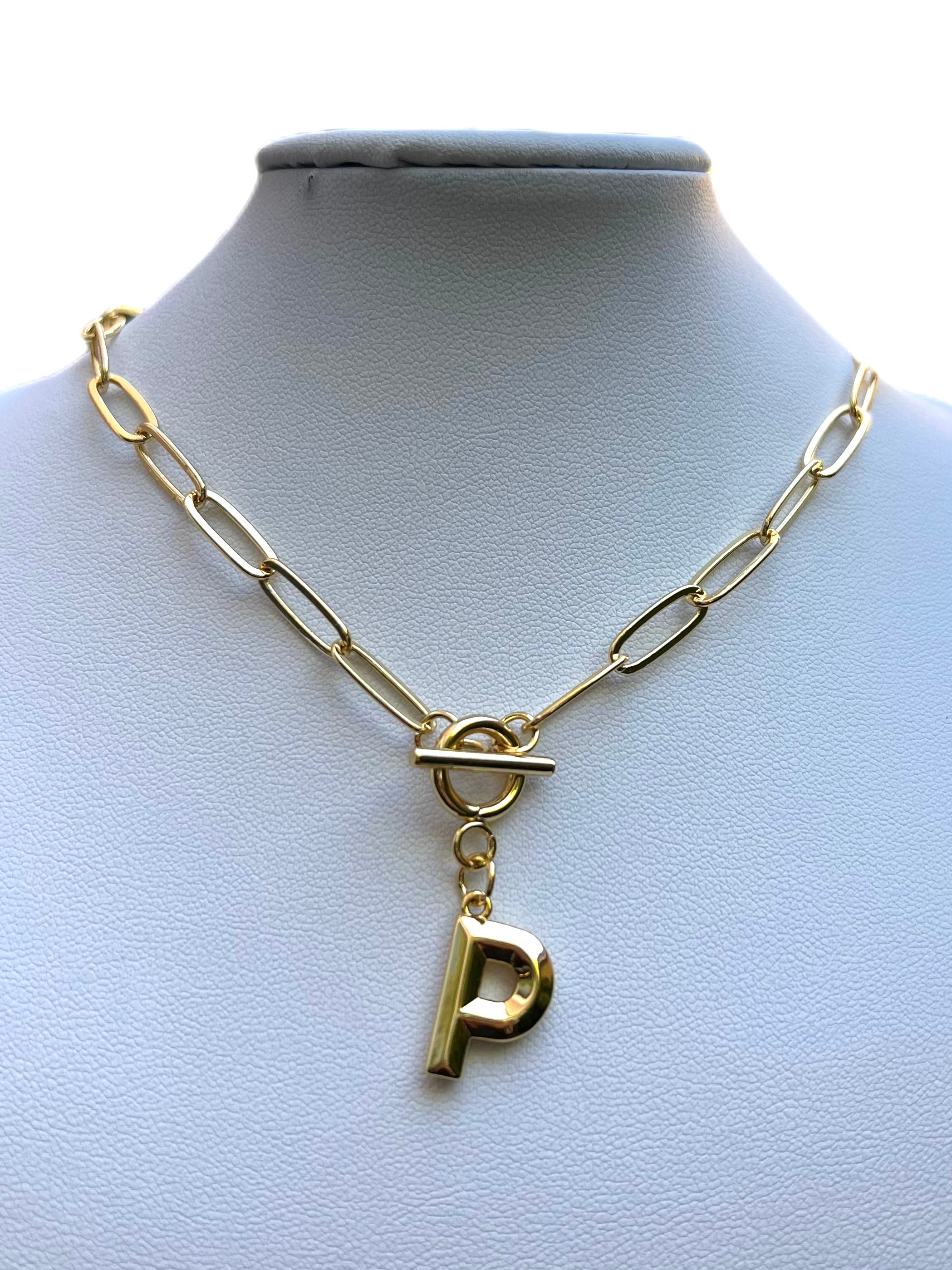 Thick Letter Necklace